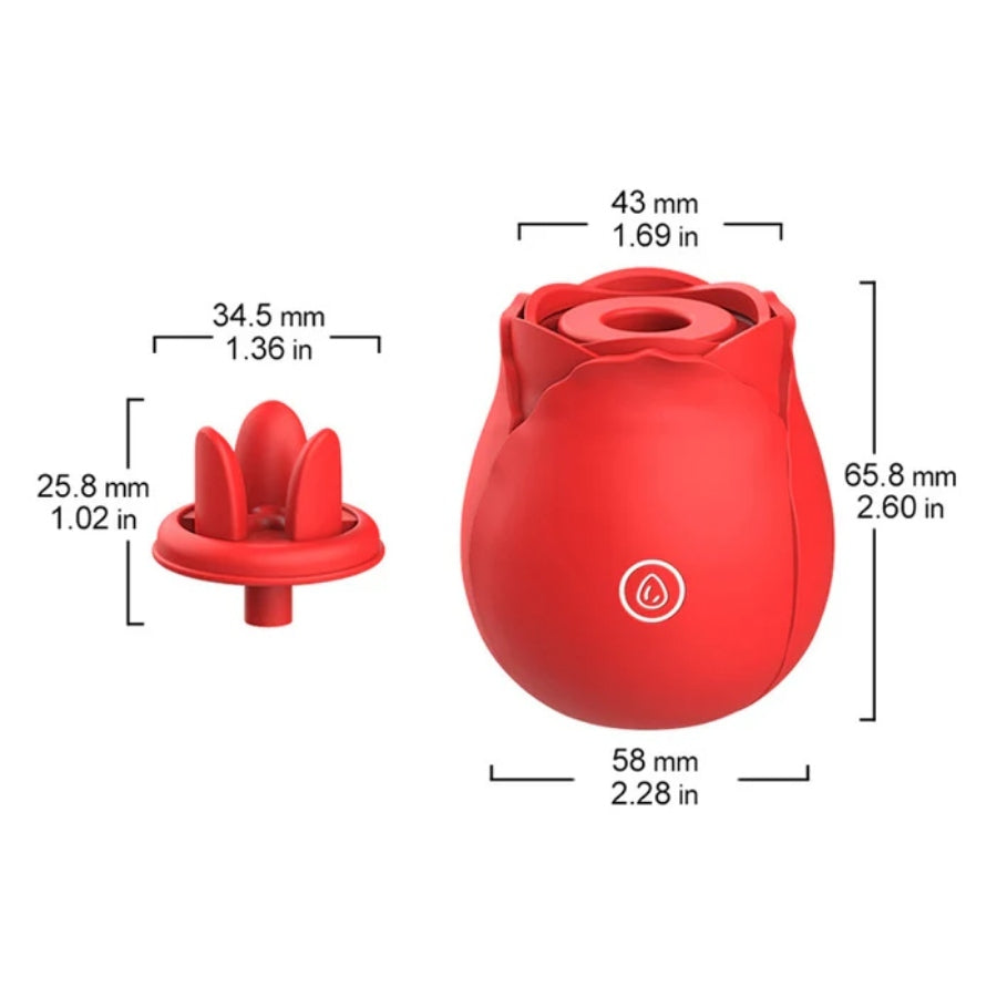 The 2 in 1 Rose Tongue Licking & Sucking Vibrator