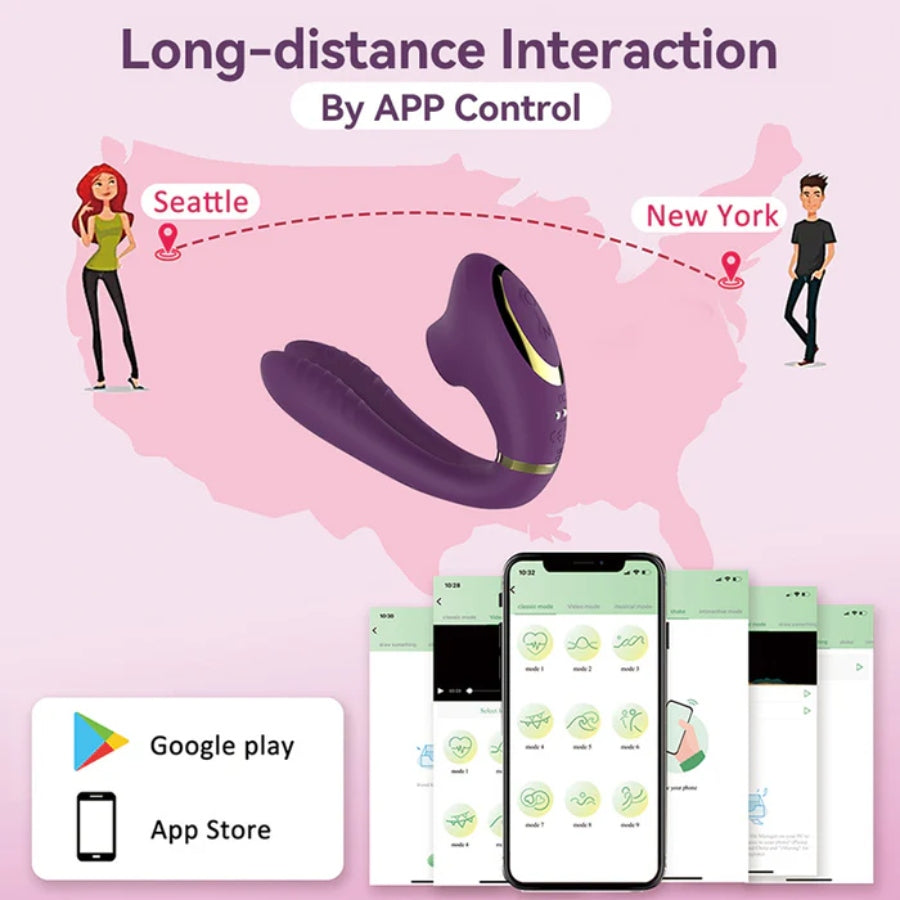 APP U-shaped Wearable Vibrator with Rotation Function