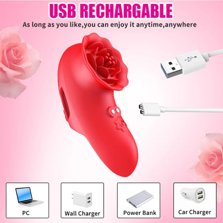The Fingertip Rose Finger Vibrator