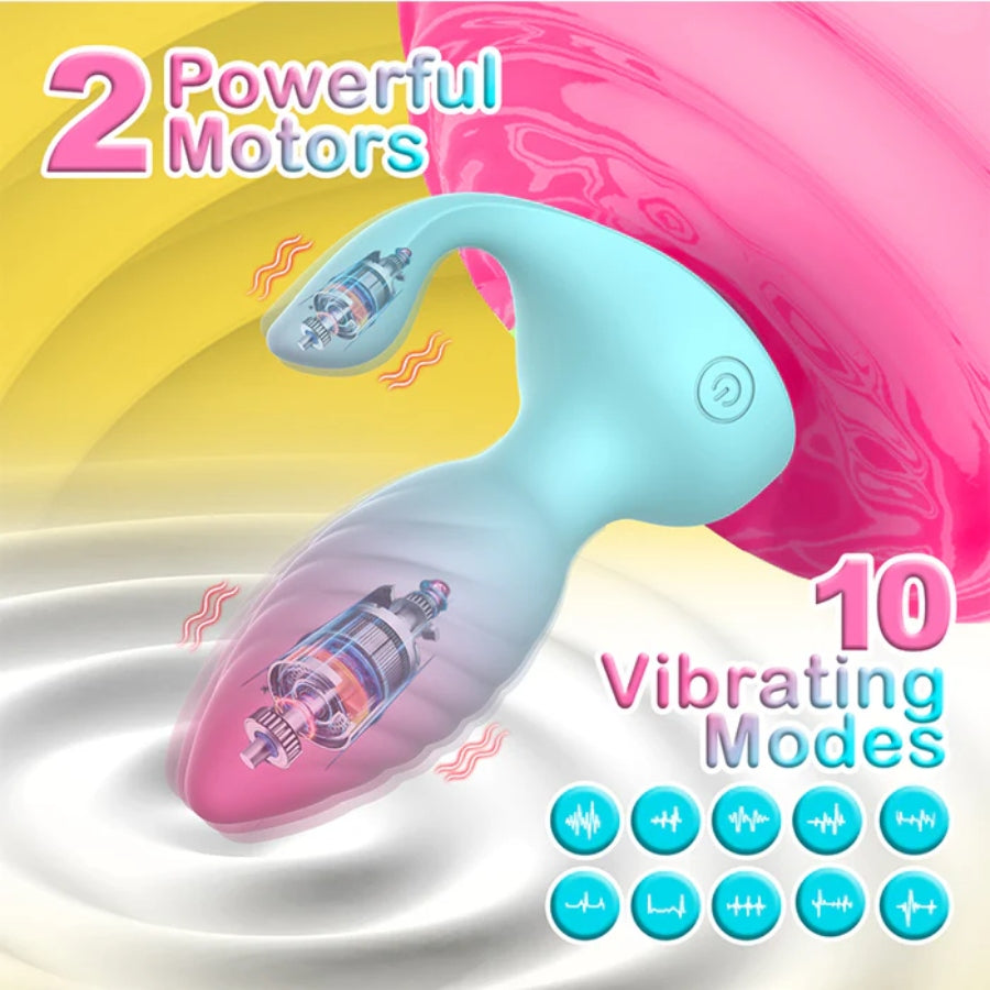 The Remote Control Colored Vibrating Butt Plug