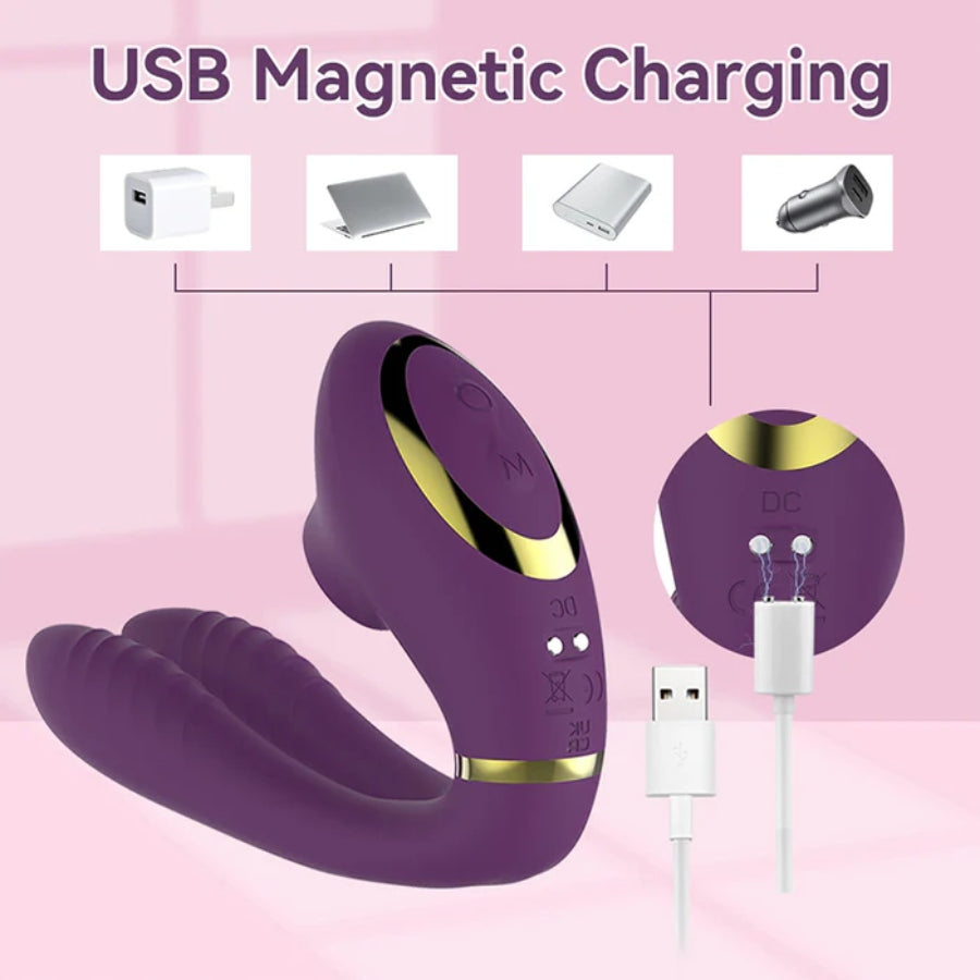 APP U-shaped Wearable Vibrator with Rotation Function