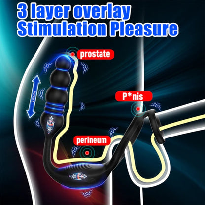 The Vibrating Cock and Ball Ring with Prostate Massager