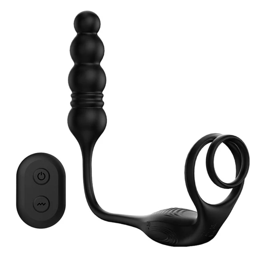 The Vibrating Cock and Ball Ring with Prostate Massager