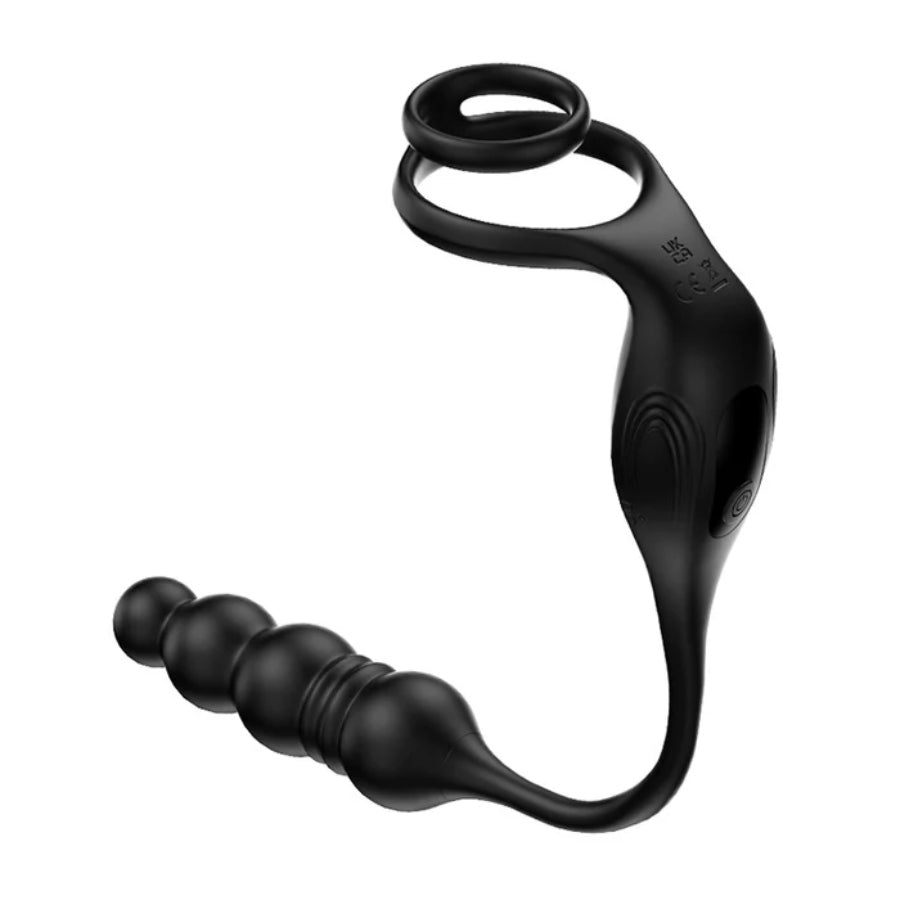The Vibrating Cock and Ball Ring with Prostate Massager