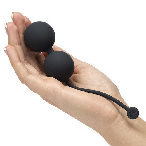Fifty Shades of Grey Tighten & Tense silicone jiggle balls with retail packaging.